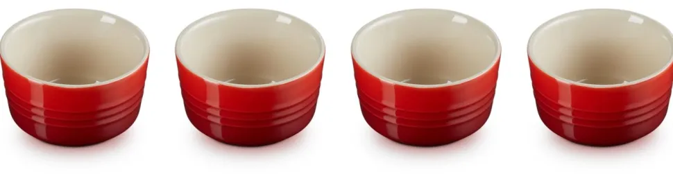 Aardewerken Schaaltje Le Creuset Kersenrood (4-delig)