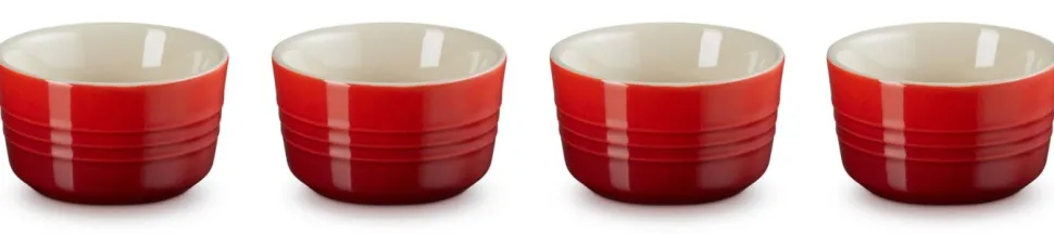 Aardewerken Schaaltje Le Creuset Kersenrood (4-delig)