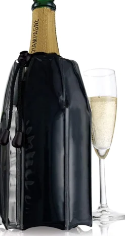 Vacuvin Active Cooler Vacu Vin Champagne Black New