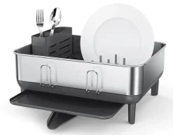 Afdruiprek simplehuman Compact Met Stalen Frame Zilver