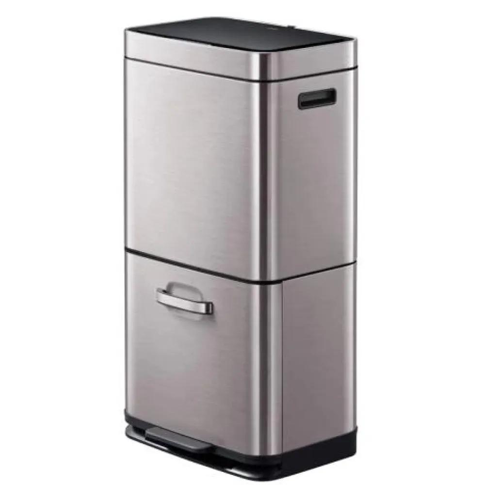 EKO Afvalbak Himalaya Sensor 35+25L Grijs Mat RVS Clearance