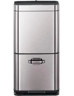 EKO Afvalbak Himalaya Sensor 35+25L Grijs Mat RVS Clearance