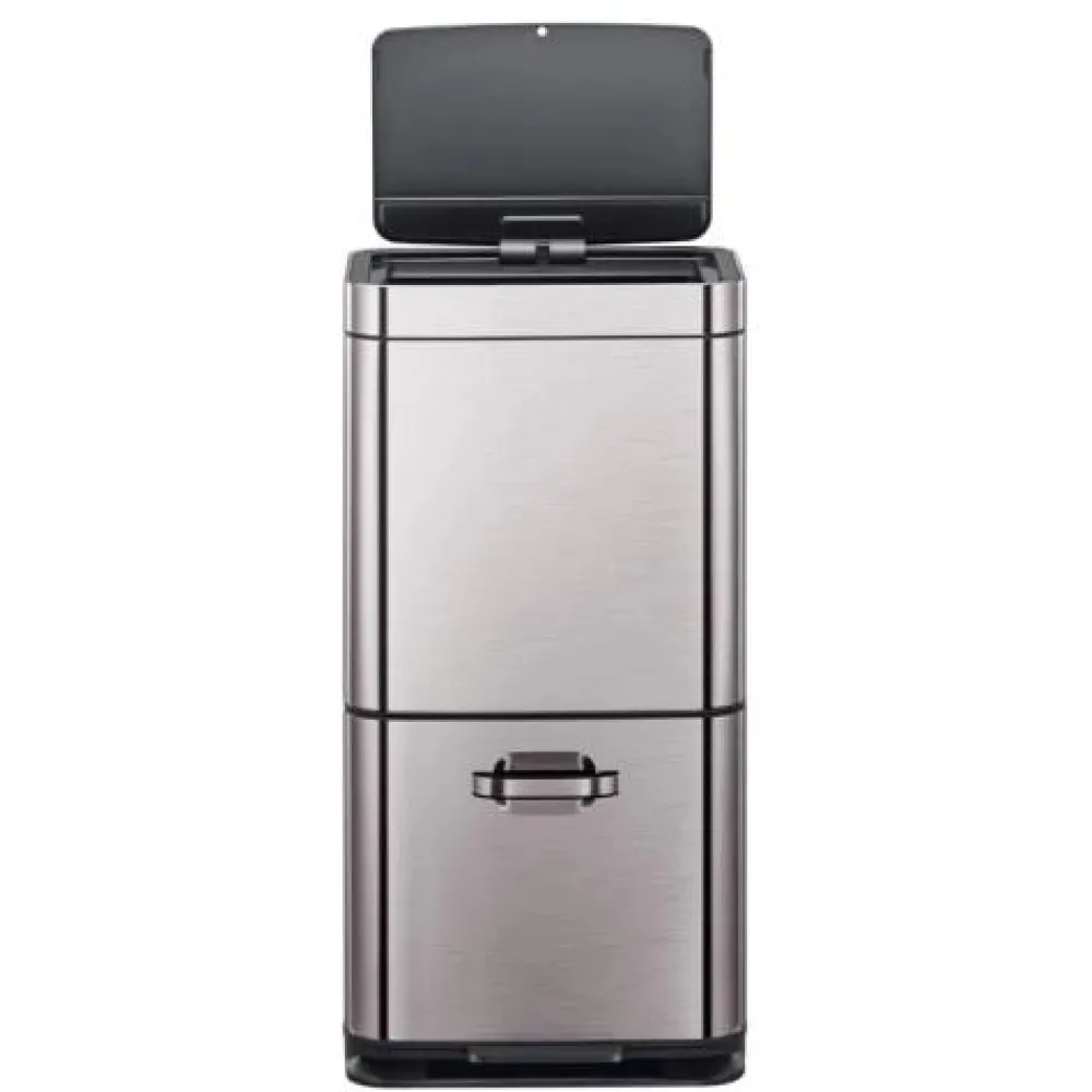 EKO Afvalbak Himalaya Sensor 35+25L Grijs Mat RVS Clearance