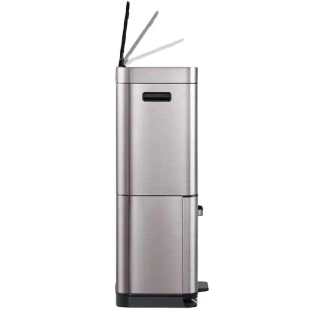 EKO Afvalbak Himalaya Sensor 35+25L Grijs Mat RVS Clearance
