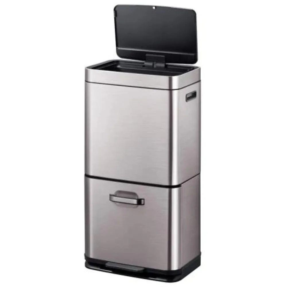 EKO Afvalbak Himalaya Sensor 35+25L Grijs Mat RVS Clearance