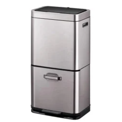 EKO Afvalbak Himalaya Sensor 35+25L Grijs Mat RVS Clearance