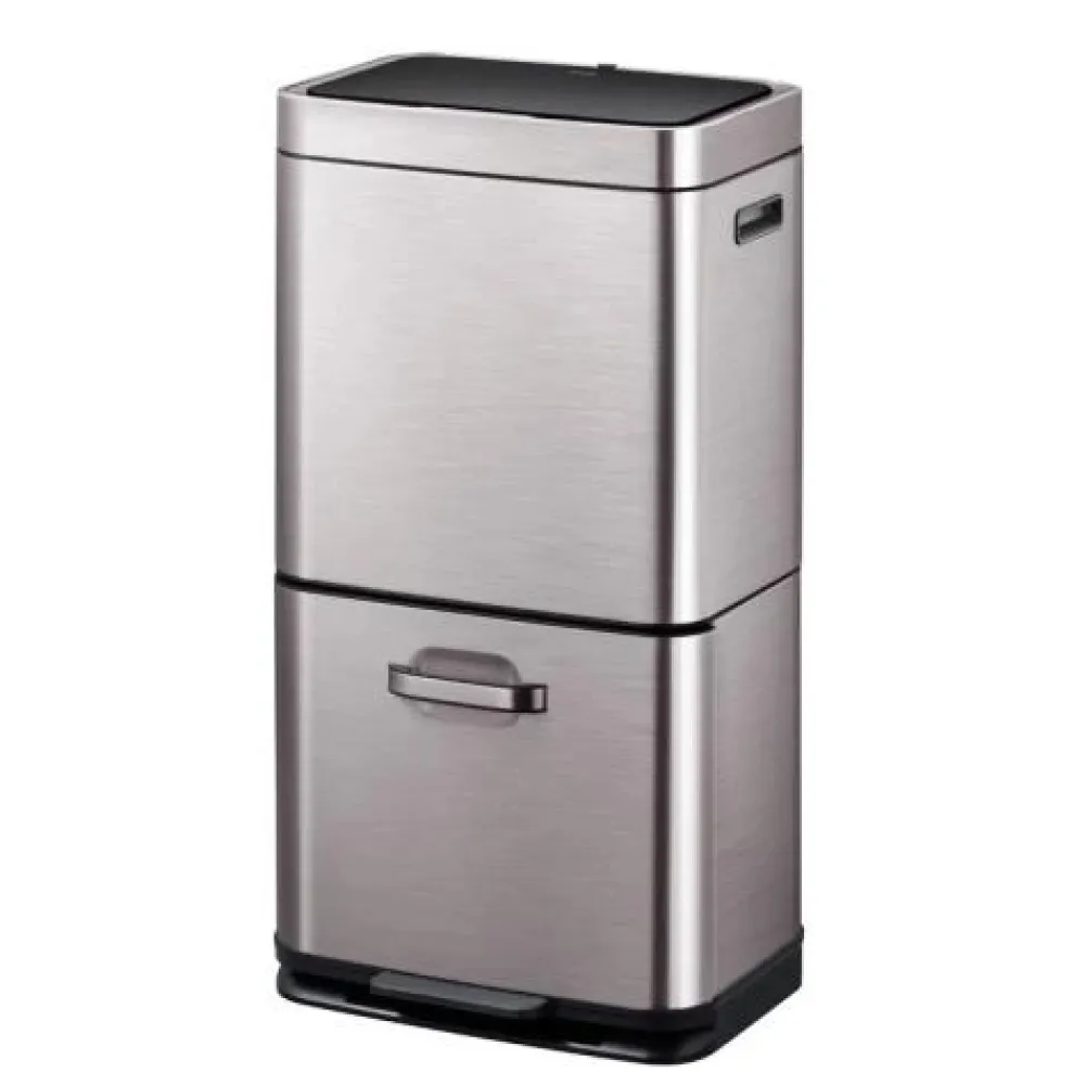 EKO Afvalbak Himalaya Sensor 35+25L Grijs Mat RVS Clearance