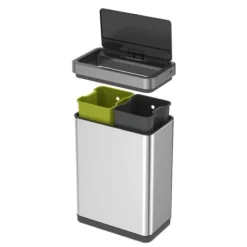 Afvalbak EKO Mirage X Recycle Sensor Bin 20+20L Mat RVS