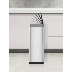 Afvalbak EKO Mirage X Recycle Sensor Bin 20+20L Mat RVS