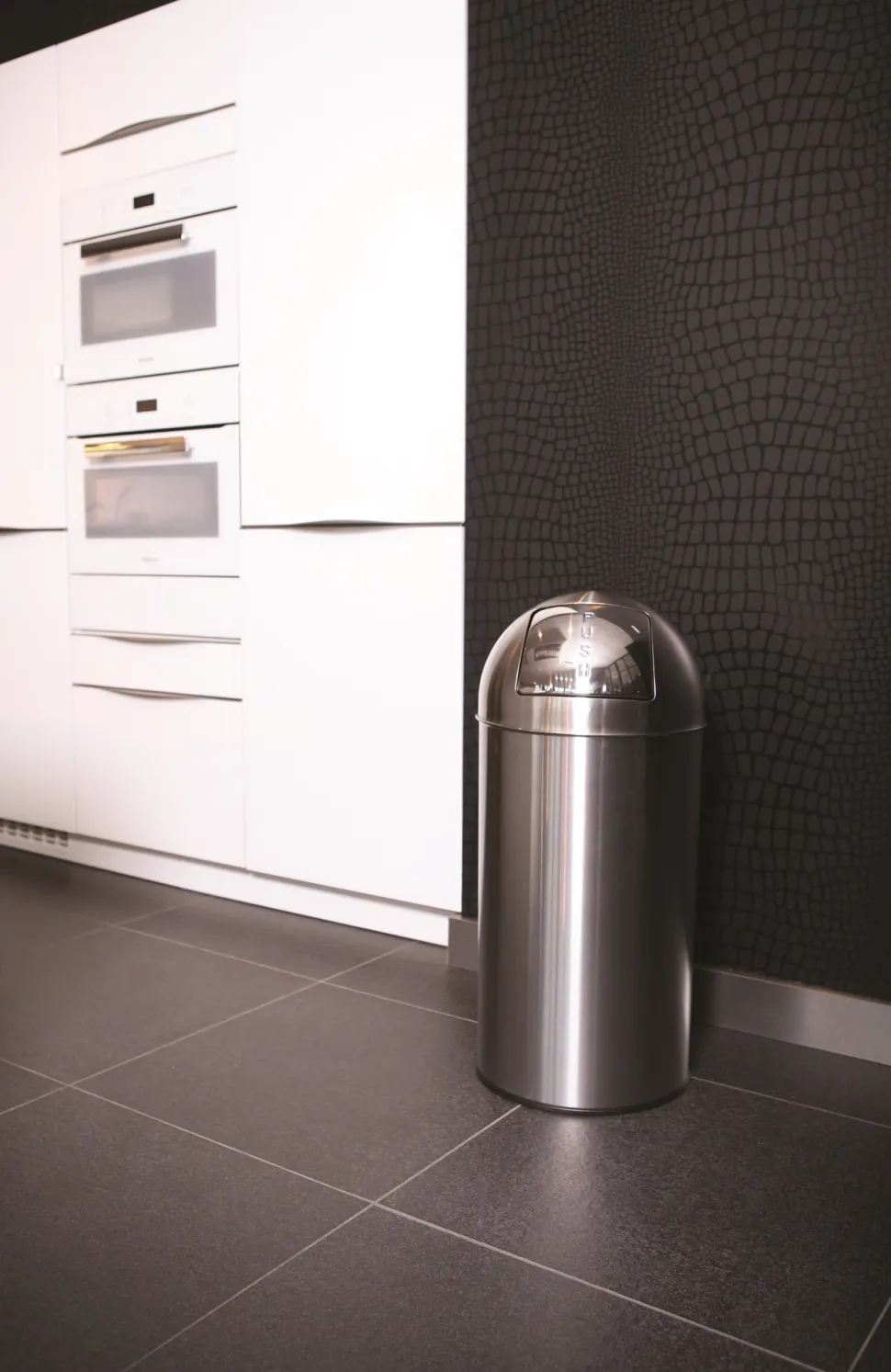 Afvalbak EKO Pushcan Mat RVS 40L