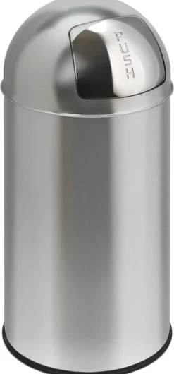Afvalbak EKO Pushcan Mat RVS 40L