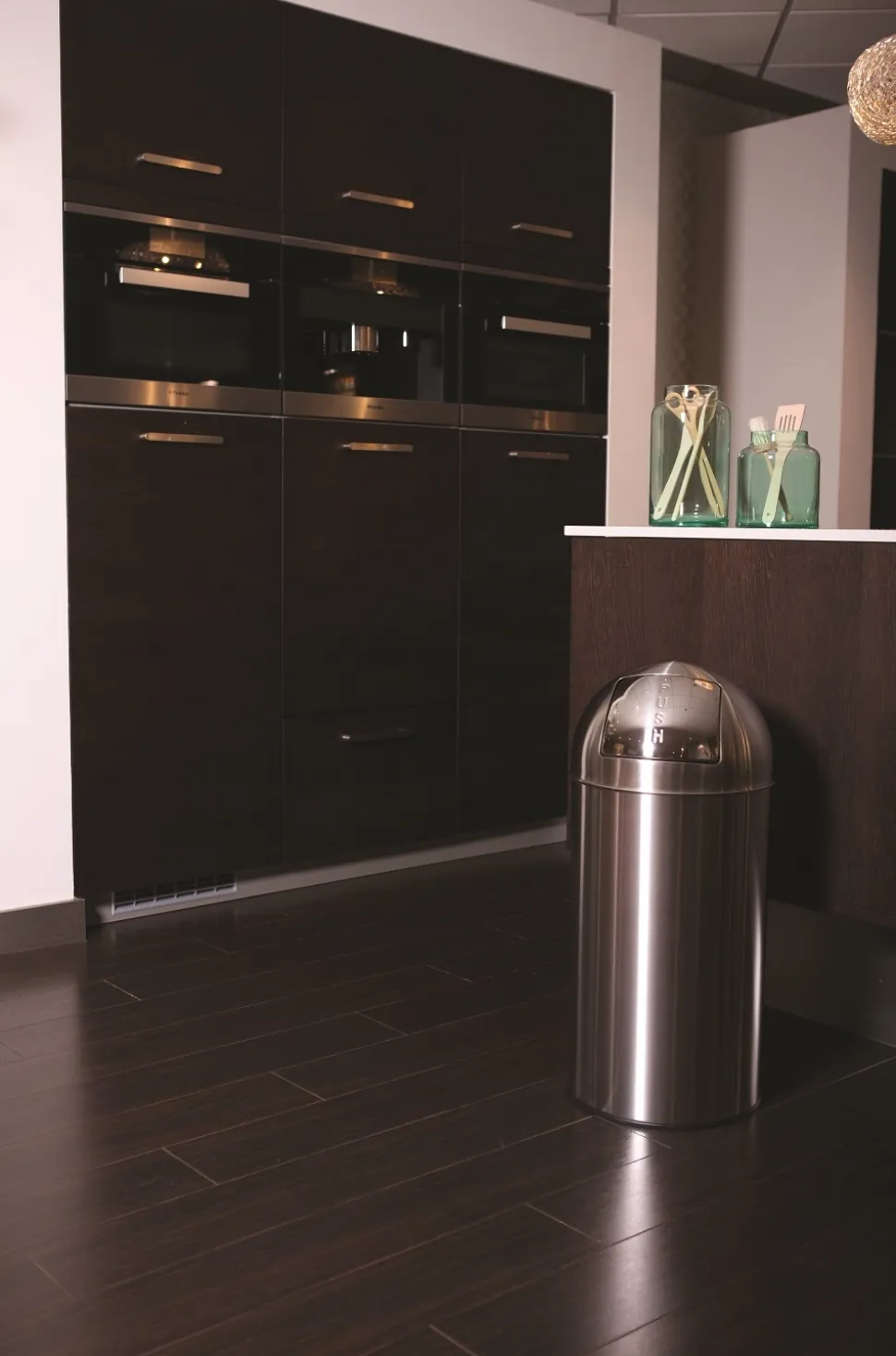 Afvalbak EKO Pushcan Mat RVS 40L