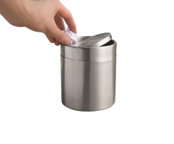 Afvalbak EKO Tafelafvalbak Fandy 1,5L Mat RVS