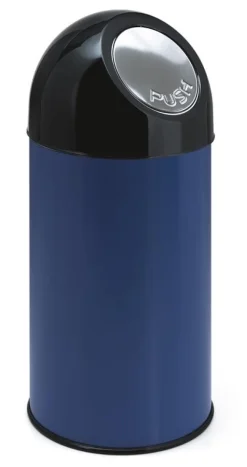 Afvalbak Met Pushdeksel Blauw 40L