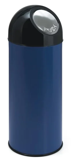 Afvalbak Met Pushdeksel En Binnenemmer Blauw 55L