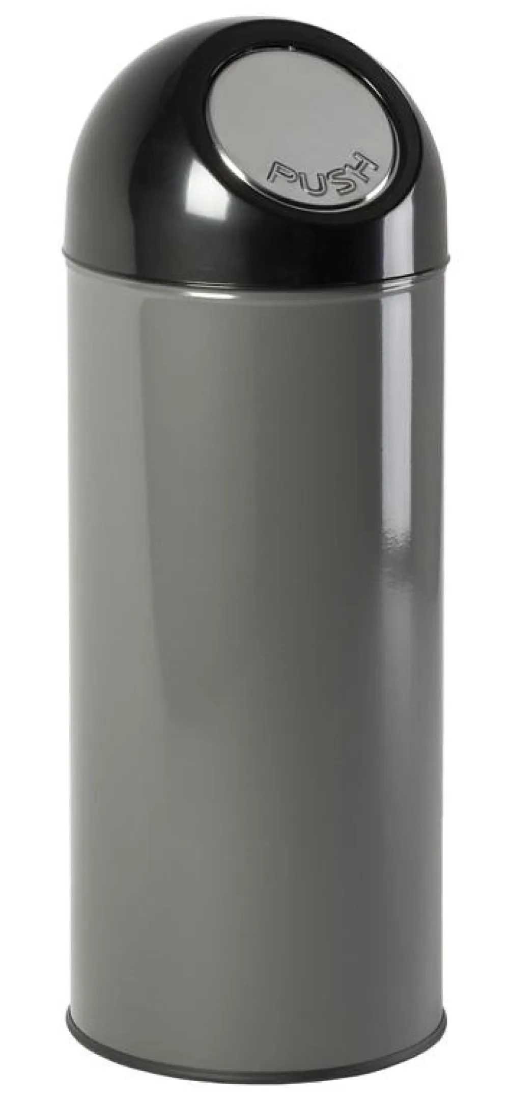 Huismerk Afvalbak Met Pushdeksel En Binnenemmer Metallic Zilver 55L