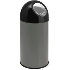 Huismerk Afvalbak Met Pushdeksel En Binnenemmer Metallic Zilver 40L Outlet