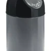 Afvalbak Met Pushdeksel Metallic Zilver 30L