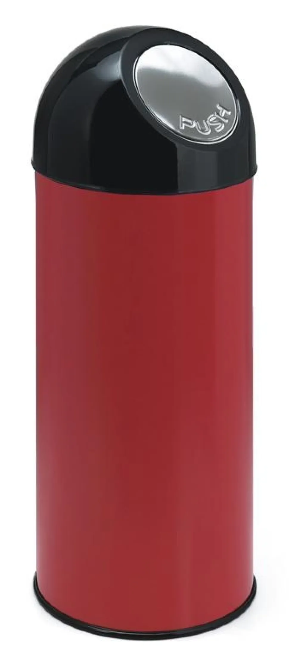 Afvalbak Met Pushdeksel Rood 55L