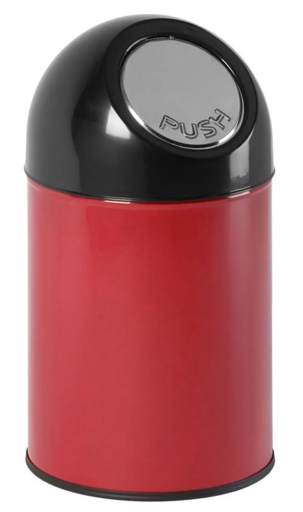 Huismerk Afvalbak Met Pushdeksel Rood 30L New