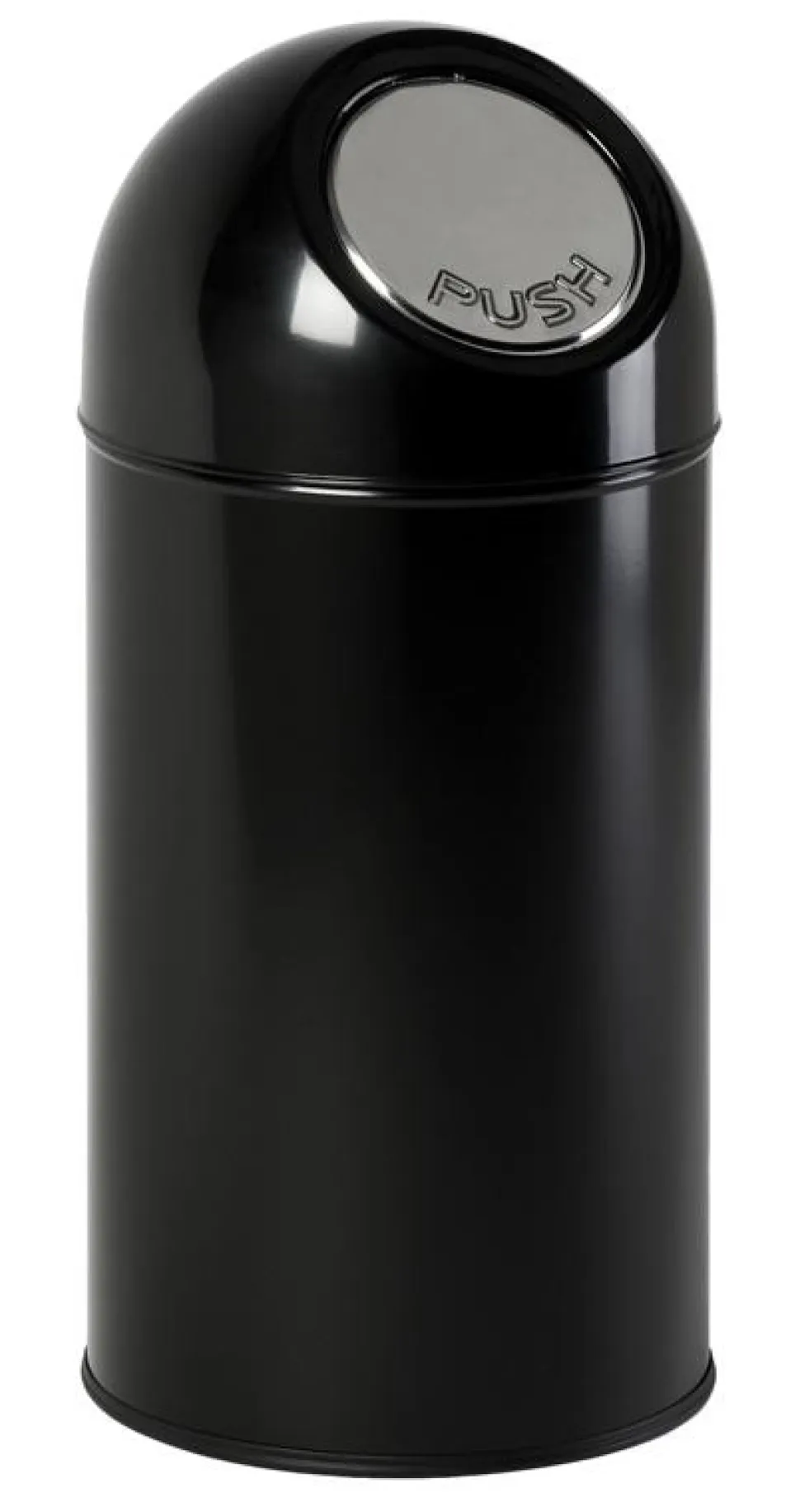 Afvalbak Met Pushdeksel Zwart 40L