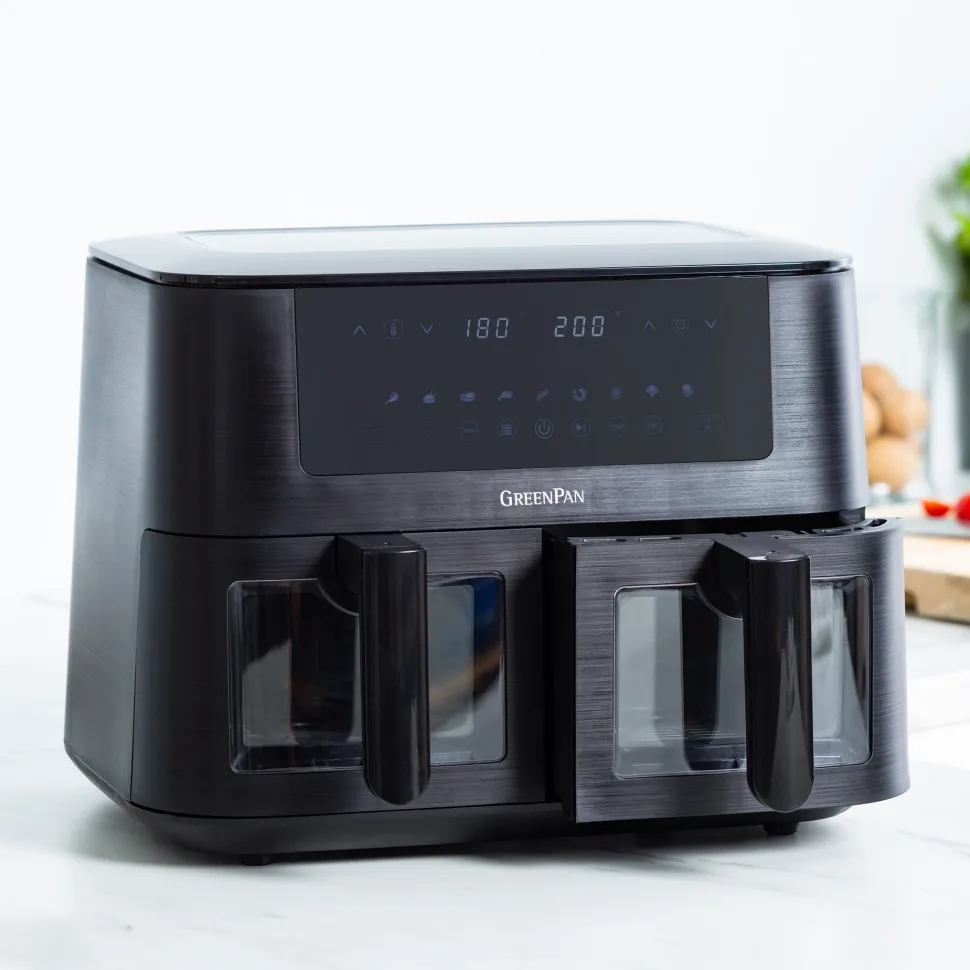 Airfryer Greenpan Bistro Dual XL 2 Basket Zwart