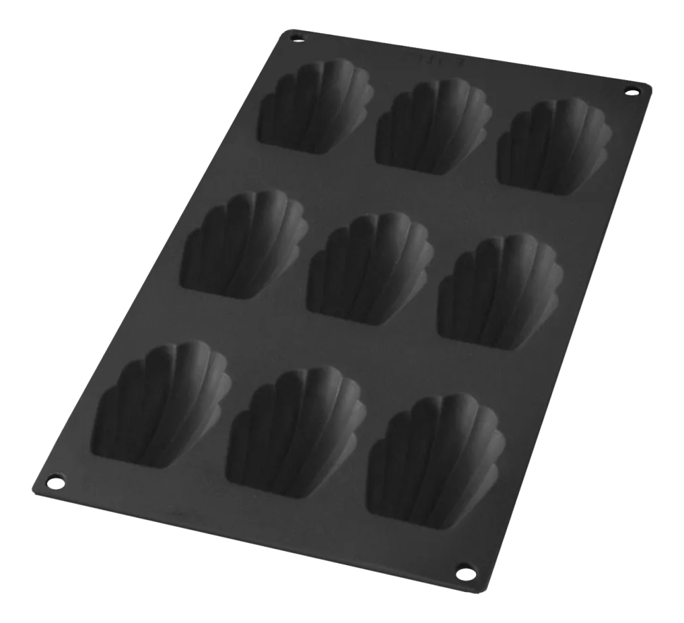 Bakvorm Lékué 9 Madeleines Siliconen Black