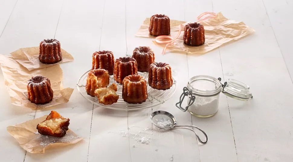 Bakvorm Lékué 8 Mini Cannelés Bordelais Siliconen Black