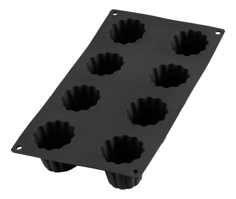 Bakvorm Lékué 8 Mini Cannelés Bordelais Siliconen Black