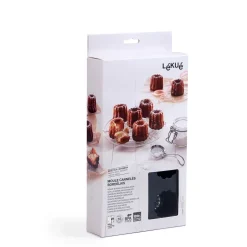 Bakvorm Lékué 8 Mini Cannelés Bordelais Siliconen Black