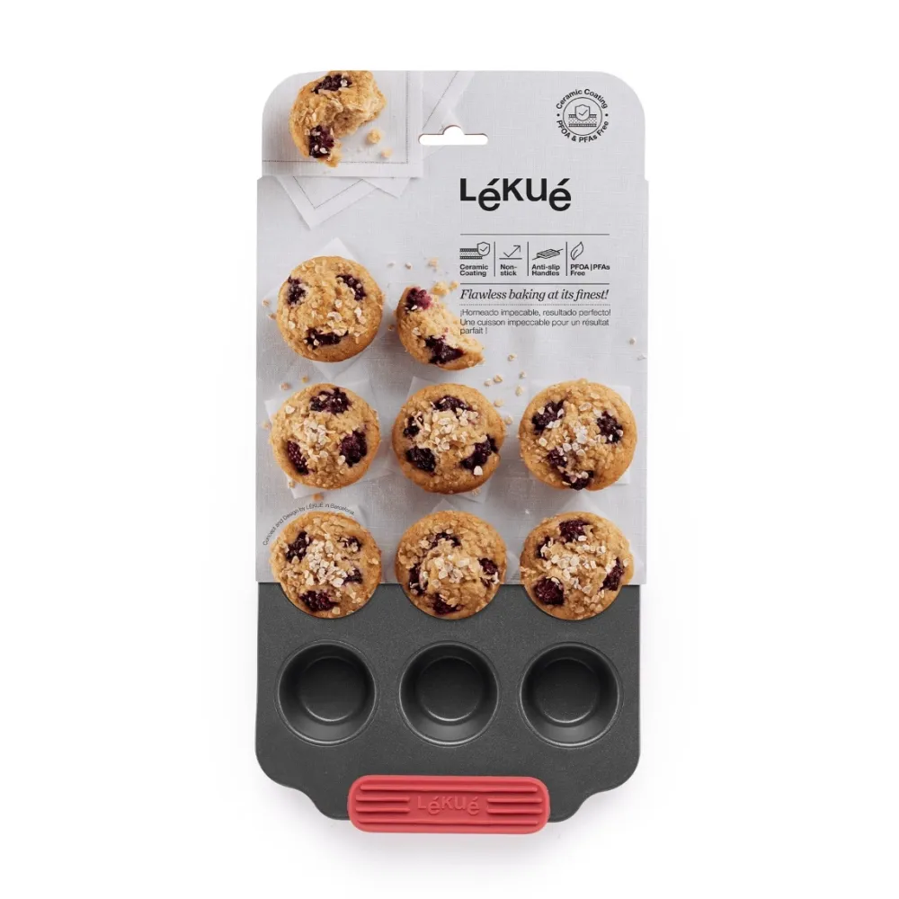Lekue Bakvorm Lékué 12 Mini Muffins Antiaanbak Grey Hot