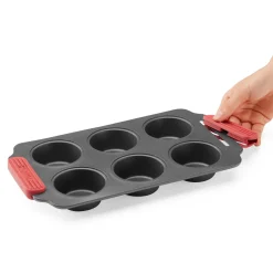 Bakvorm Lékué 6 Muffins Antiaanbak Grey
