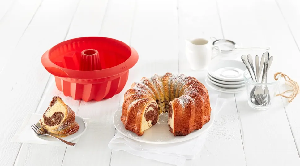 Bakvorm Lékué Savarin 22 cm Siliconen Black