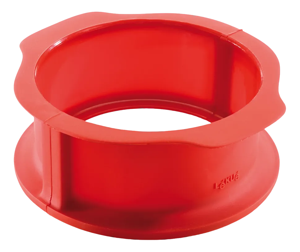 Bakvorm Lékué Springvorm Rond met Keramisch bord D 15 cm Red