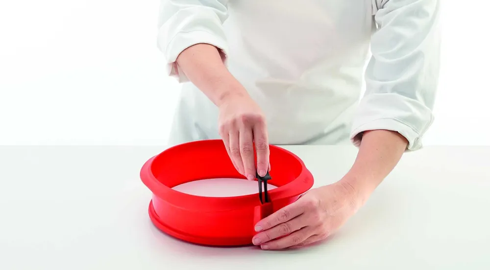 Lekue Bakvorm Lékué Springvorm Rond met Keramisch bord D Red Clearance