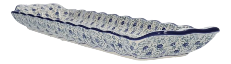 Baquette Dish Bunzlau Castle Flower Fountain (13,5 x 50,5 cm)