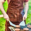 Barbecueschort White Fire Leder