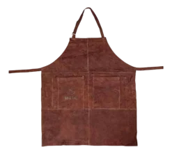 Barbecueschort White Fire Leder