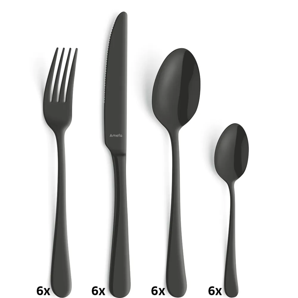 Amefa Bestekset Austin Black (24-delig) New