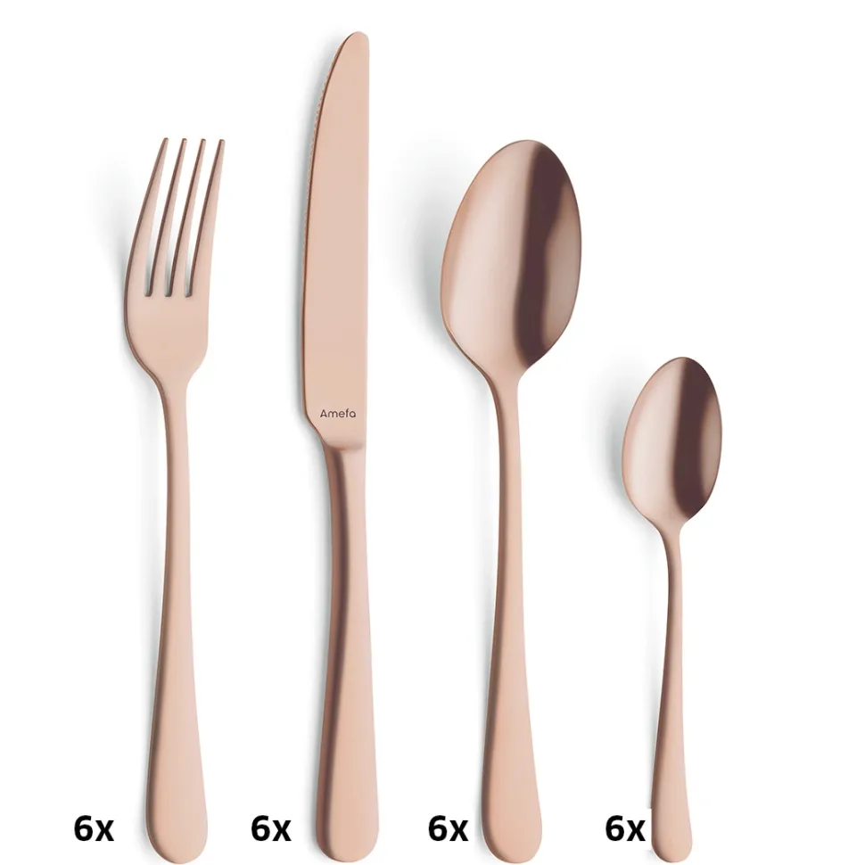 Bestekset Amefa Austin Copper (24-delig)
