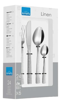 Amefa Bestekset Linen Zilver (24-delig) Best