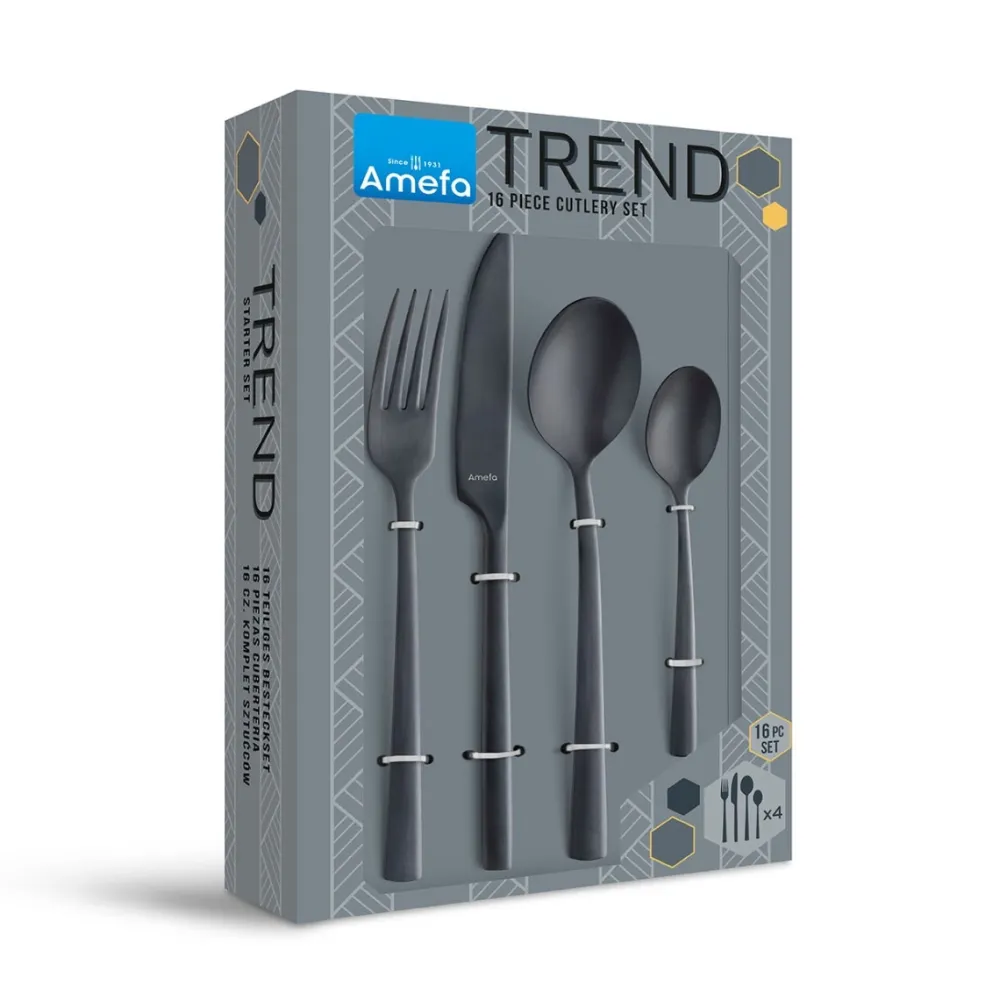 Amefa Bestekset Manille Black (16-delig) Discount