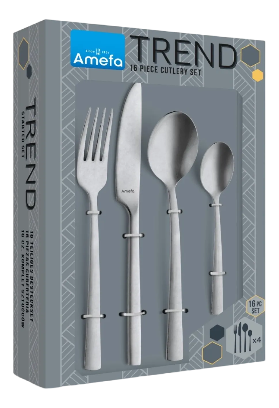 Bestekset Amefa Manille Stainless Steel (16-delig)