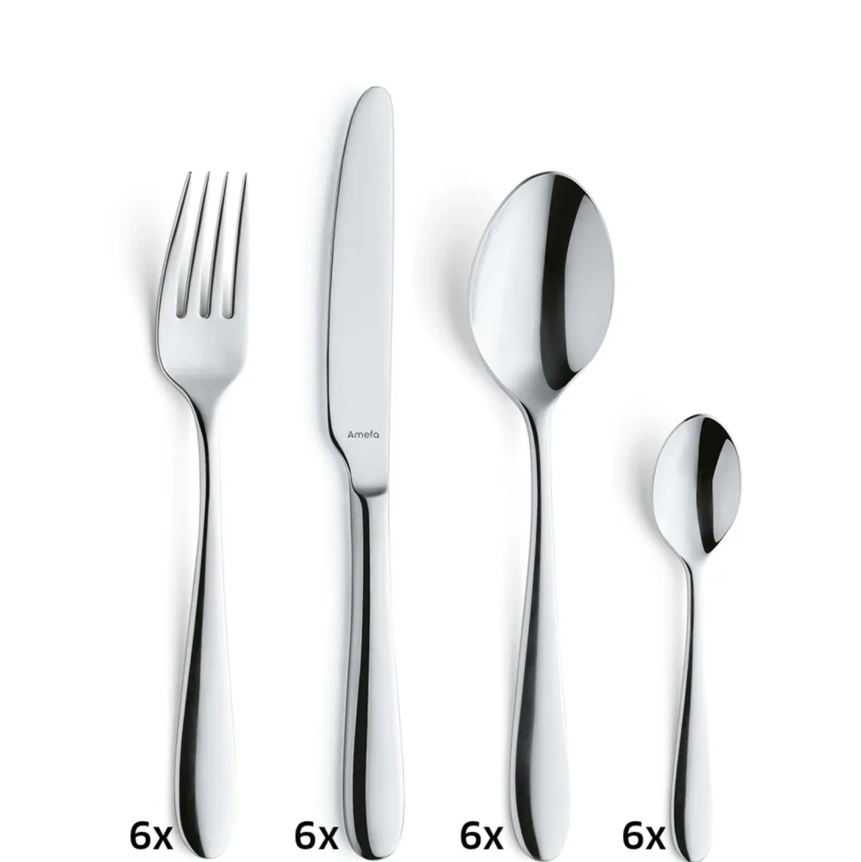 Bestekset Amefa Oxford Zilver (24-delig)