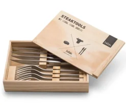 Bestekset Hofats Steak Zilver (set van 8)