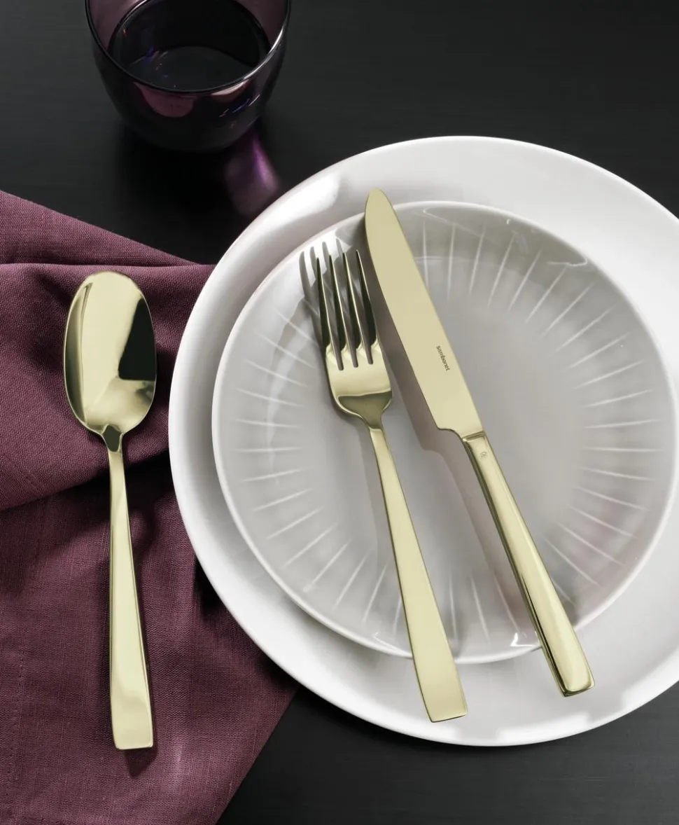 Bestekset Sambonet Flat Mirror PVD Champagne (30-Delig)