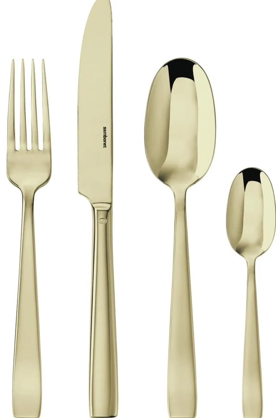 Bestekset Sambonet Flat PVD Champagne (24-Delig)
