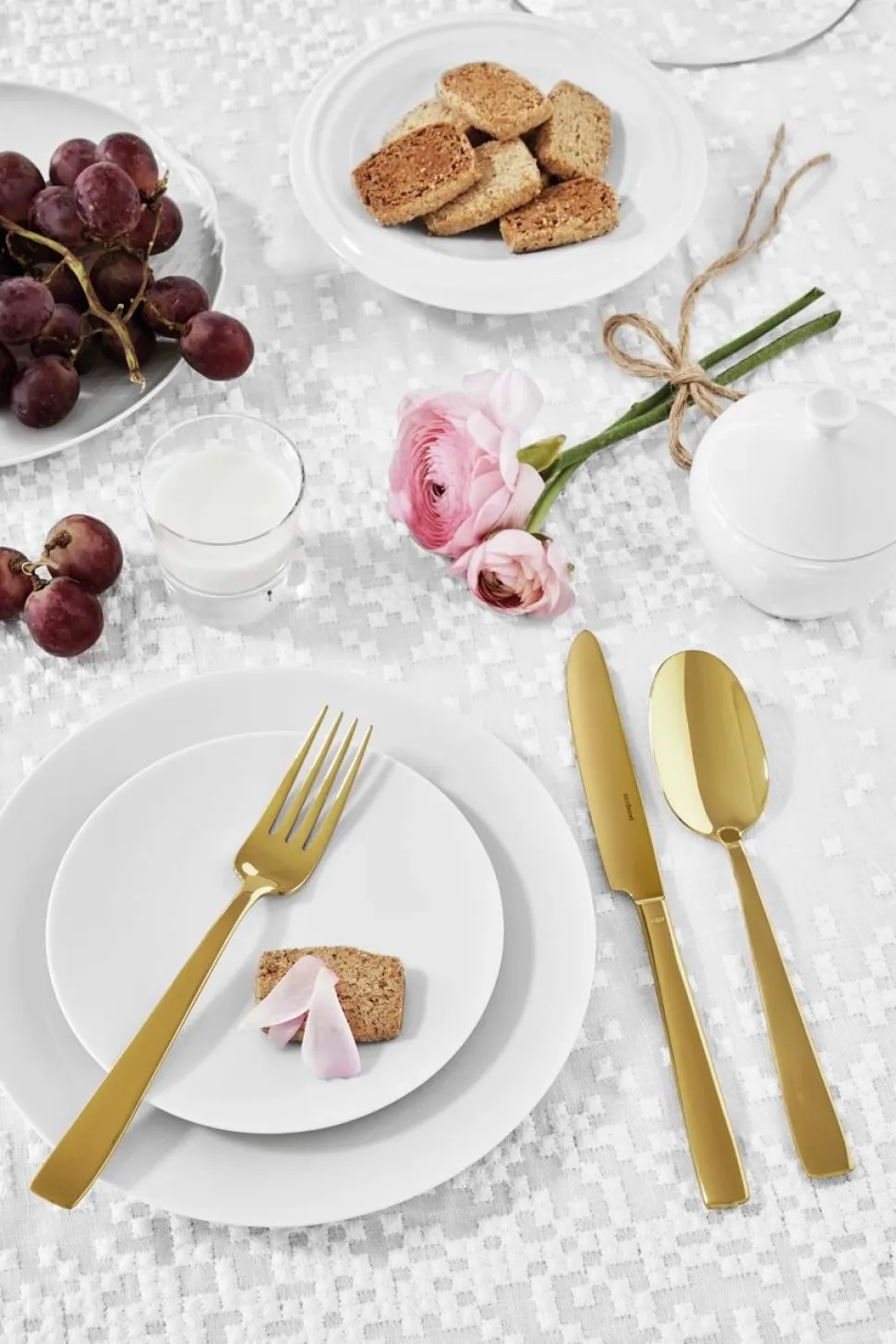 Bestekset Sambonet Flat PVD Gold (24-Delig)