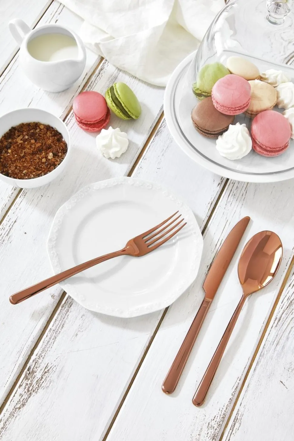 Bestekset Sambonet Linear PVD Copper (24-Delig)