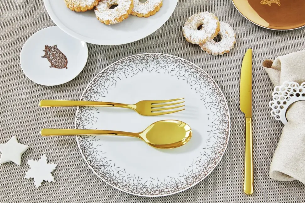 Bestekset Sambonet Linear PVD Gold (24-Delig)